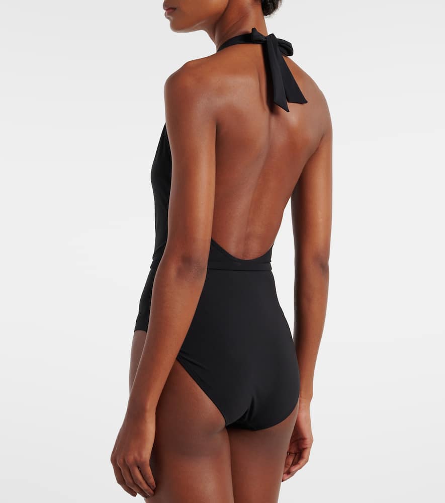 Tory Burch Jessa V-neck One Piece Swimsuit In Pink