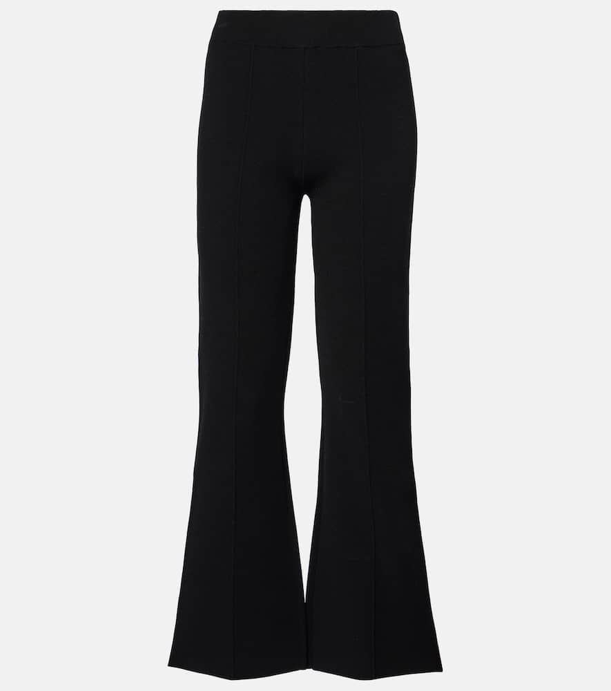 High-rise flared pants