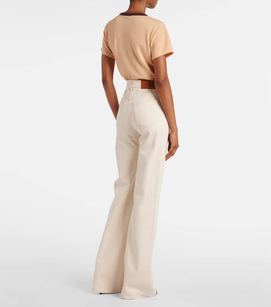 Chloé High-rise Flared Jeans In White