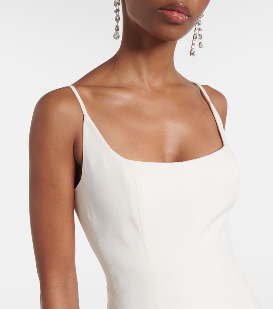 Shop Staud Bridal Joy Cotton-blend Maxi Dress In White