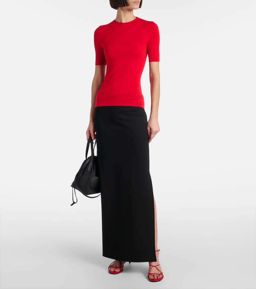 Khaite Celina ribbed-knit wool-blend top