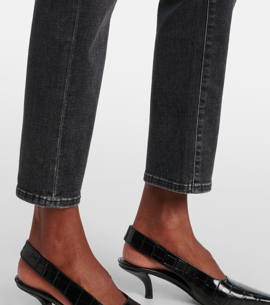  Ag Jeans Ag Jeans Cropped Mid-rise Slim Jeans 