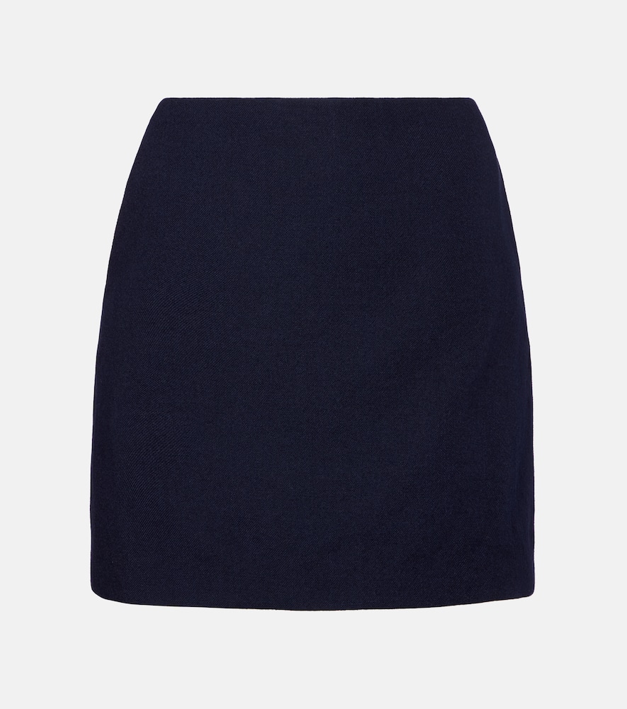 Tove Jeanette Virgin Wool Miniskirt In Blue