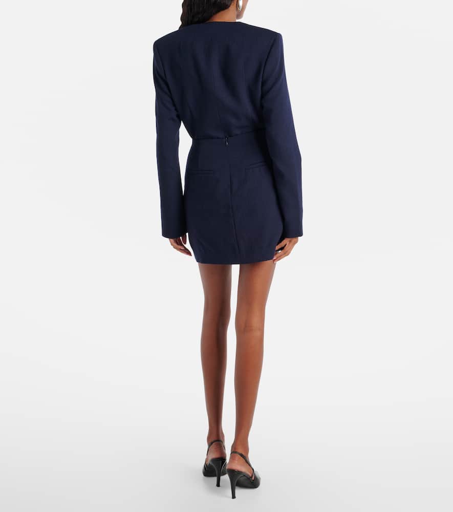 Tove Jeanette Virgin Wool Miniskirt In Black