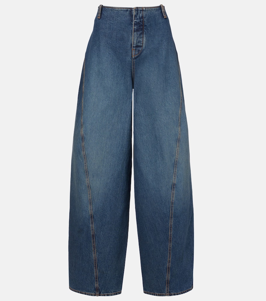 Alaïa Belt Loop Denim Trousers In Blue