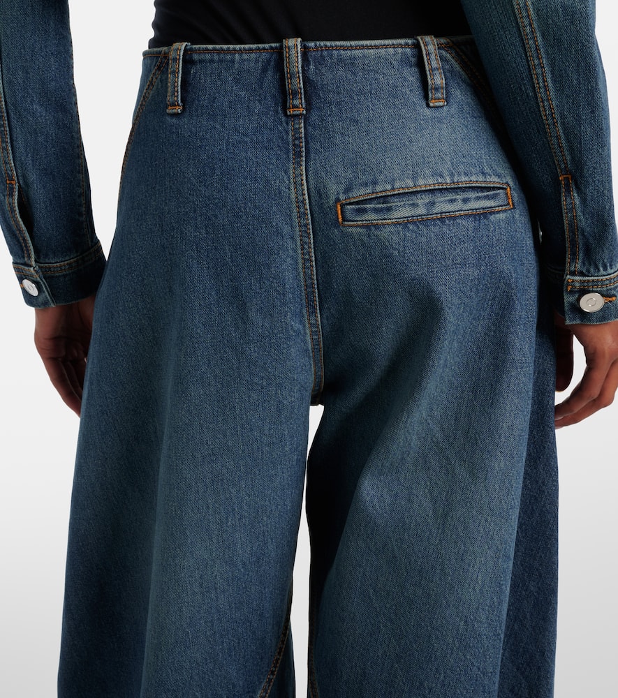 Alaïa Belt Loop Denim Trousers In Blue