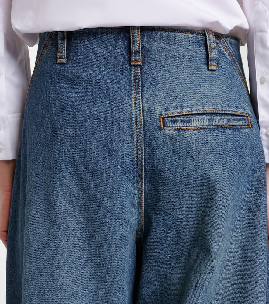 Alaïa Belt Loop Denim Trousers In Blue