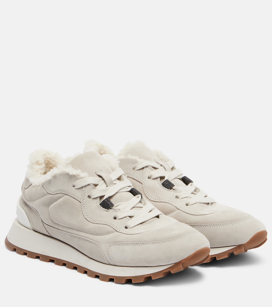Brunello Cucinelli Baskets en daim et shearling 1064 €