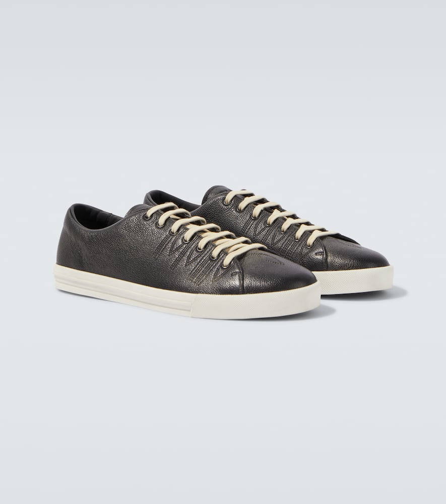 Prada Men's Aged-effect Leather Sneakers In Multi