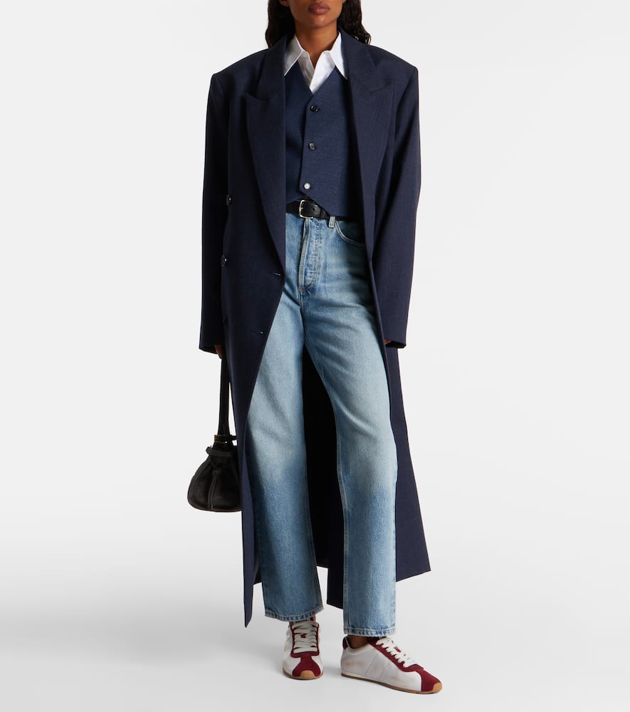 Agolde 90's Pinch Waist High-rise Straight Jeans In Blue