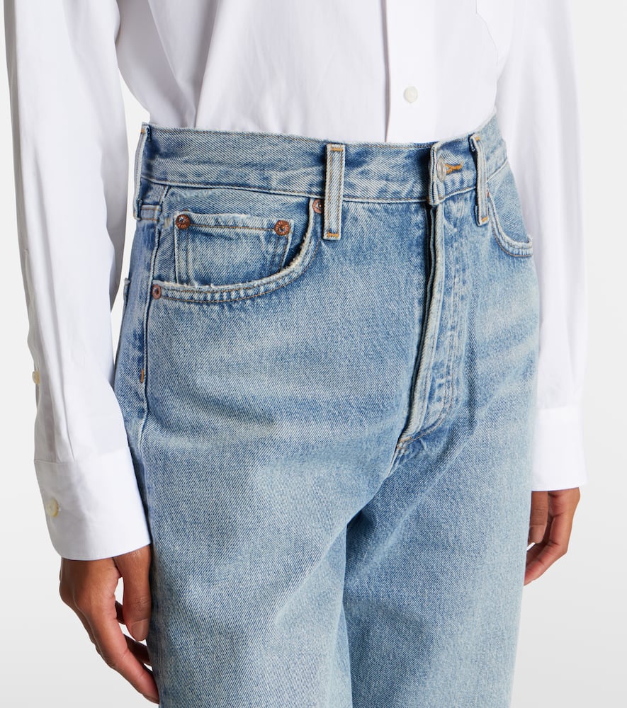 Agolde 90's Pinch Waist High-rise Straight Jeans In Blue