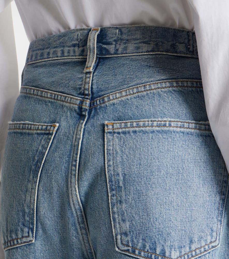 Agolde 90's Pinch Waist High-rise Straight Jeans In Blue
