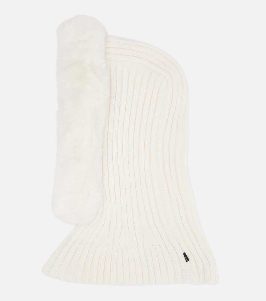 Goldbergh Naomi Ribbed-knit Ski Mask In White