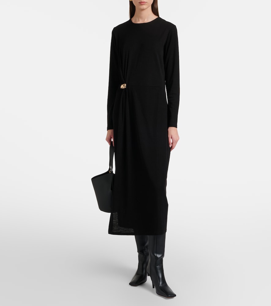  Vince Vince Draped Wool-blend Midi Dress 