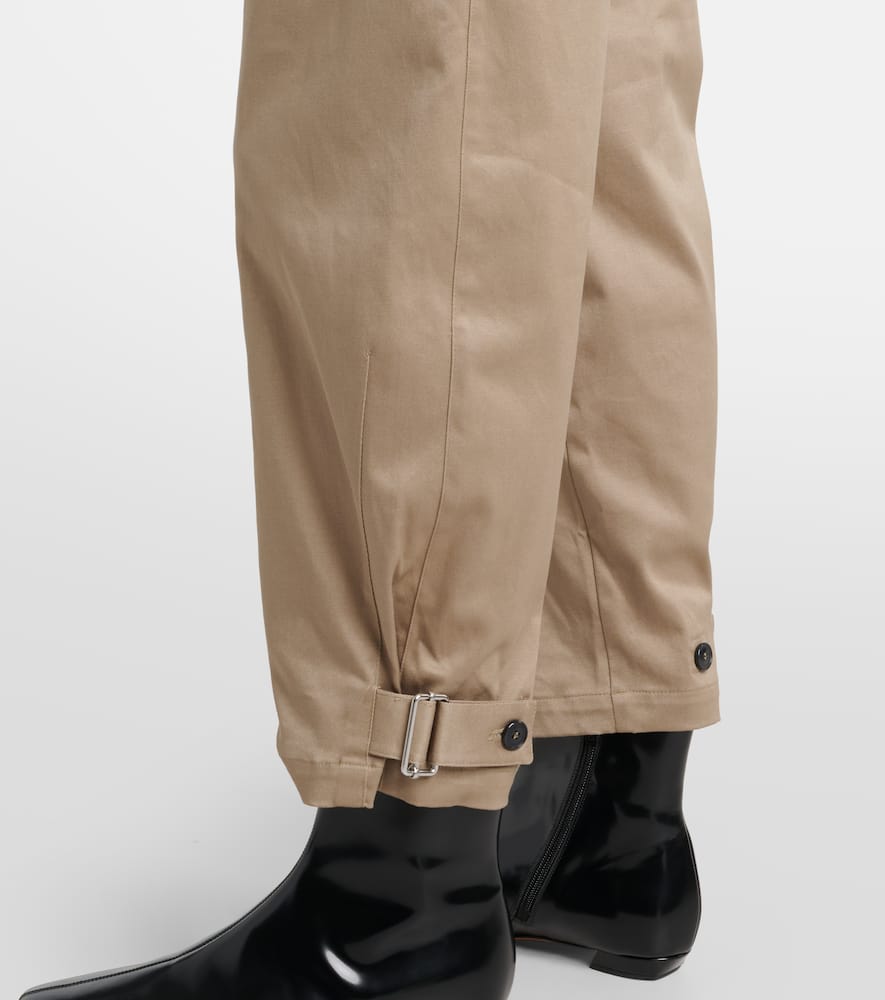 Proenza Schouler Serene Cotton Barrel-leg Pants In Sand