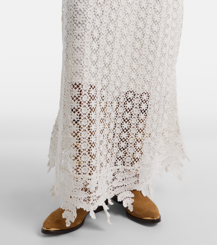 Hayra Cotton Guipure Lace Maxi Dress