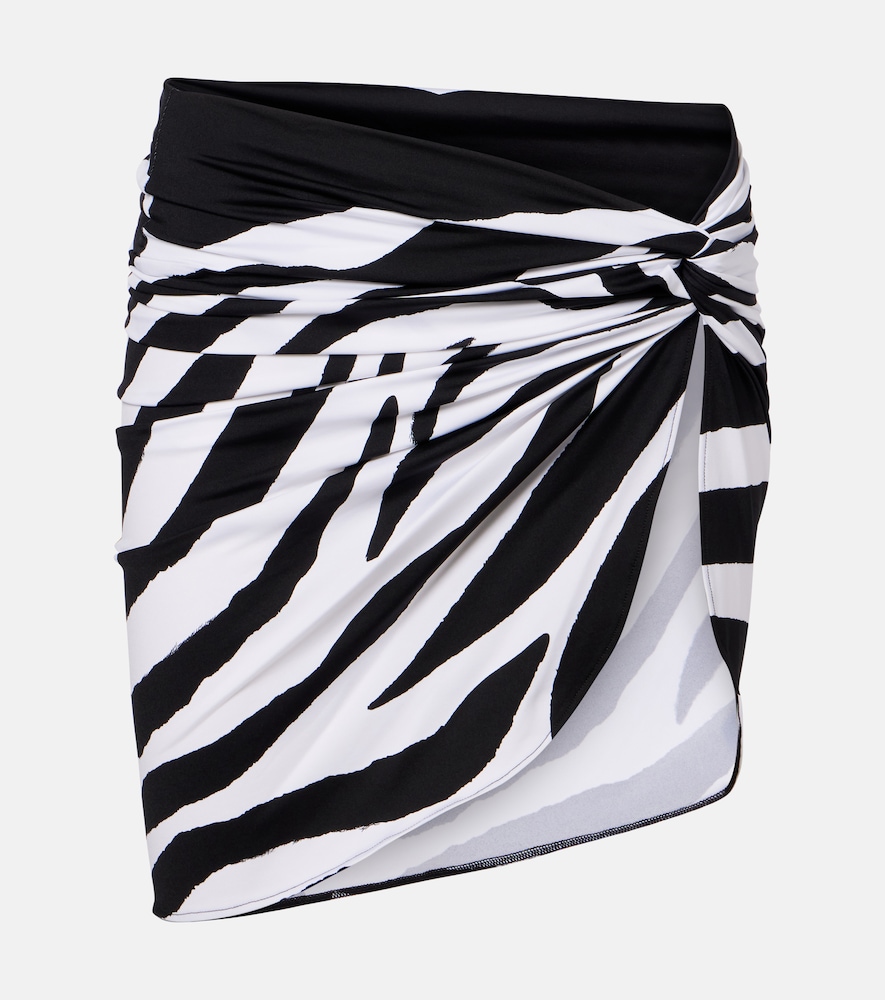 Balmain Zebra-print beach cover-up