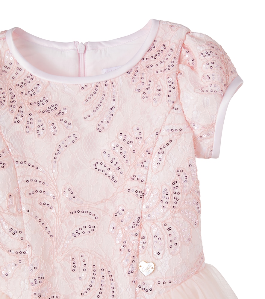  Monnalisa Monnalisa Kleid Aus Tüll Mit Pailletten Und Spitze 
