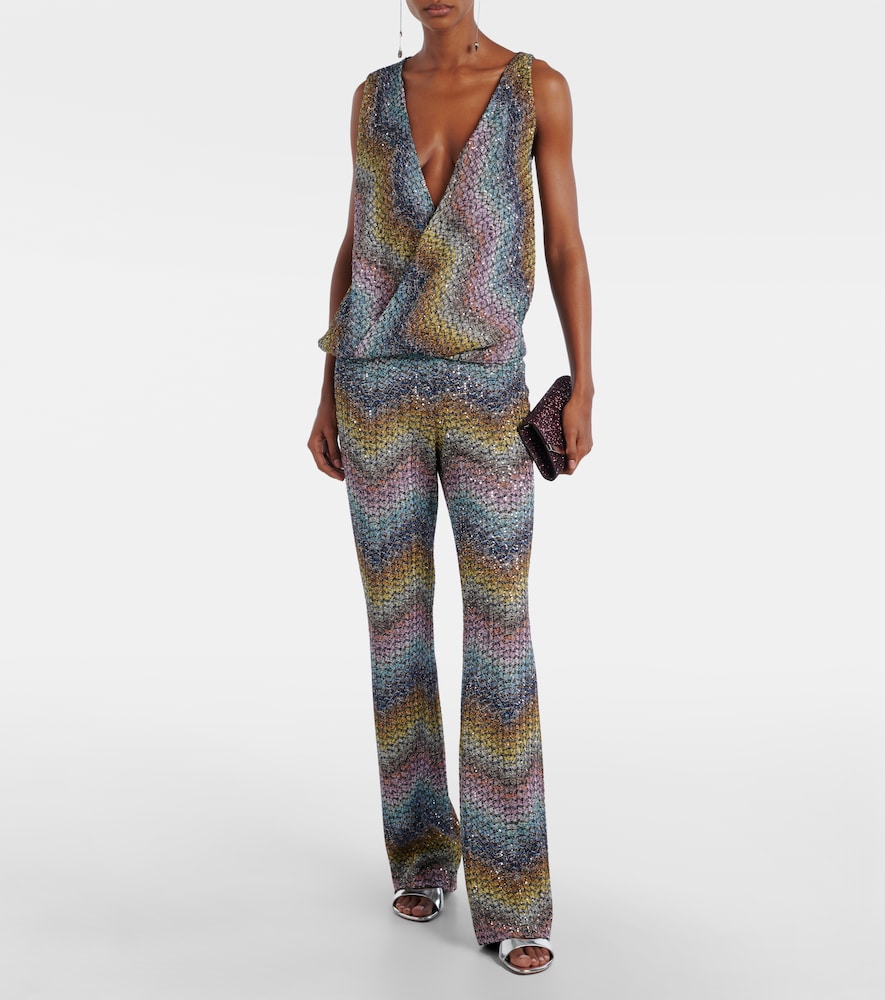  Missoni Missoni Sequined Lame Flared Pants 
