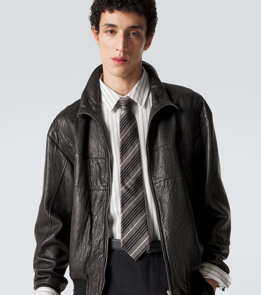  Saint Laurent Saint Laurent Striped Silk Tie 