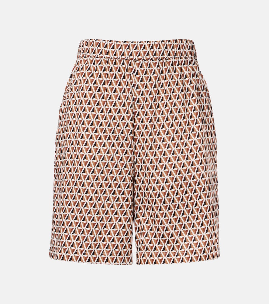 Max Mara Omelia printed cotton Bermuda shorts