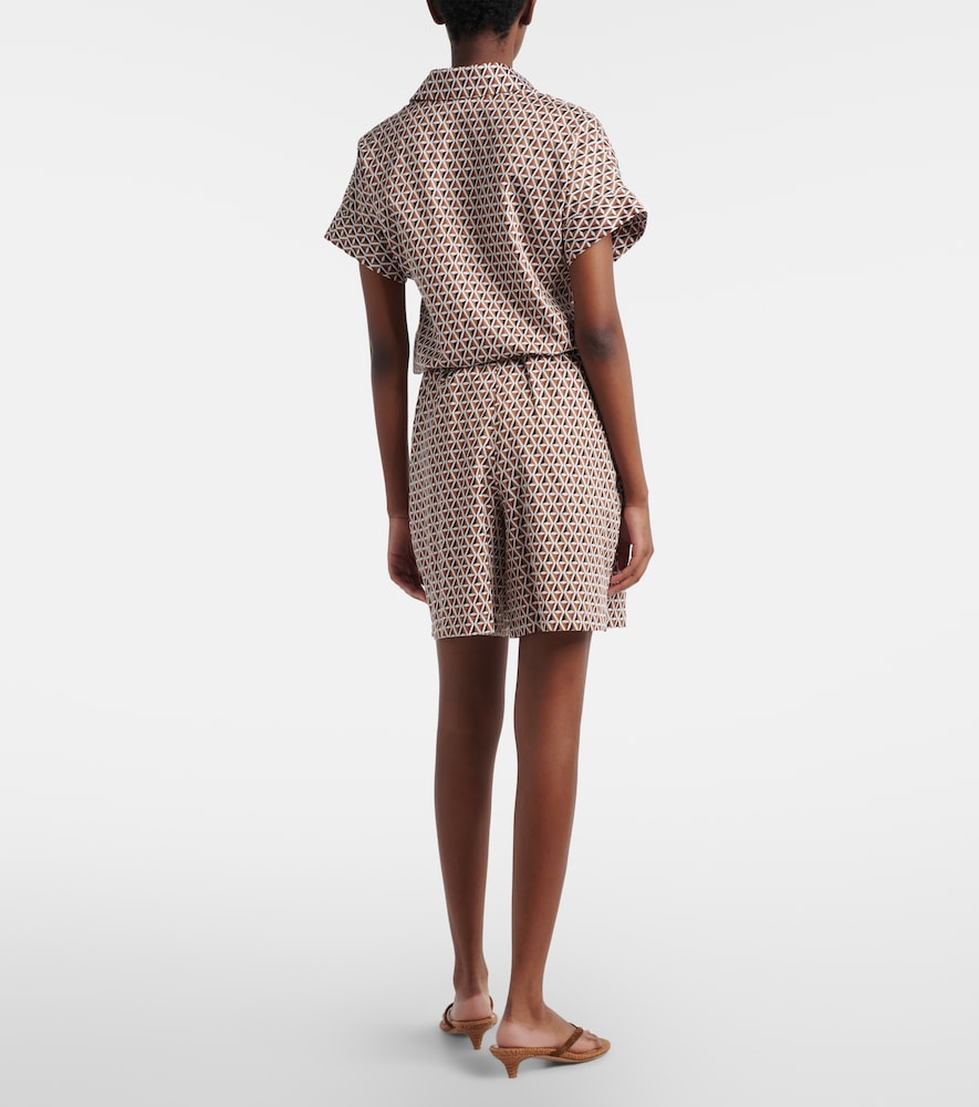  Max Mara Max Mara Omelia Printed Cotton Bermuda Shorts 