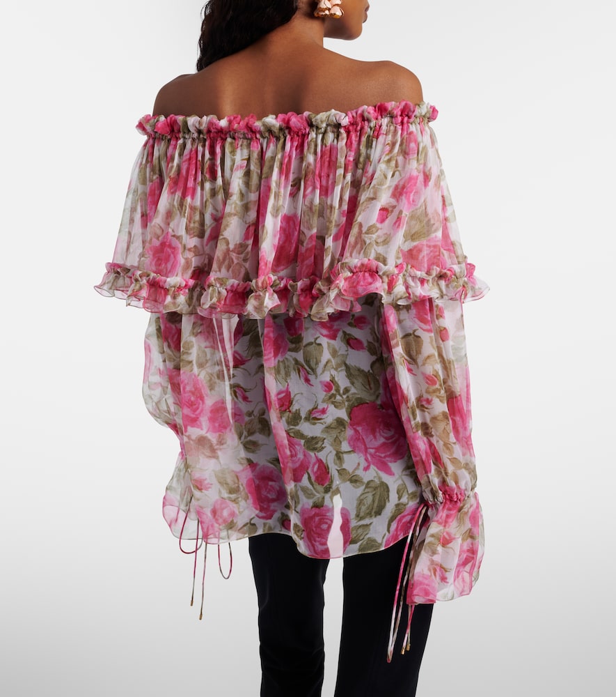  Chloe Chloé Top De Seda Floral 