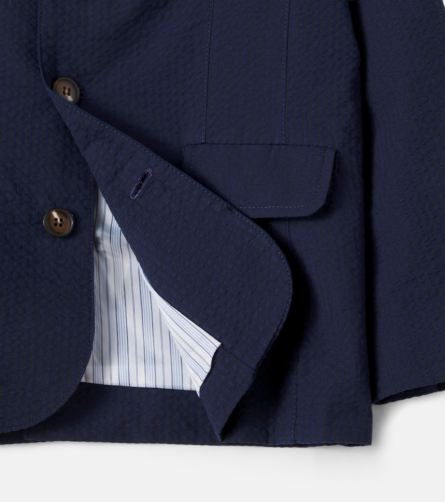  La Coqueta La Coqueta Sybil Cotton Seersucker Blazer 
