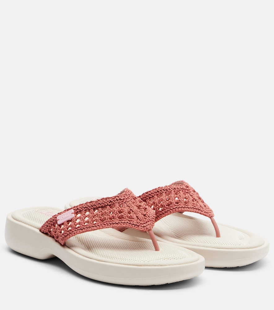Chloe Chloé La Poolette crochet thong sandals