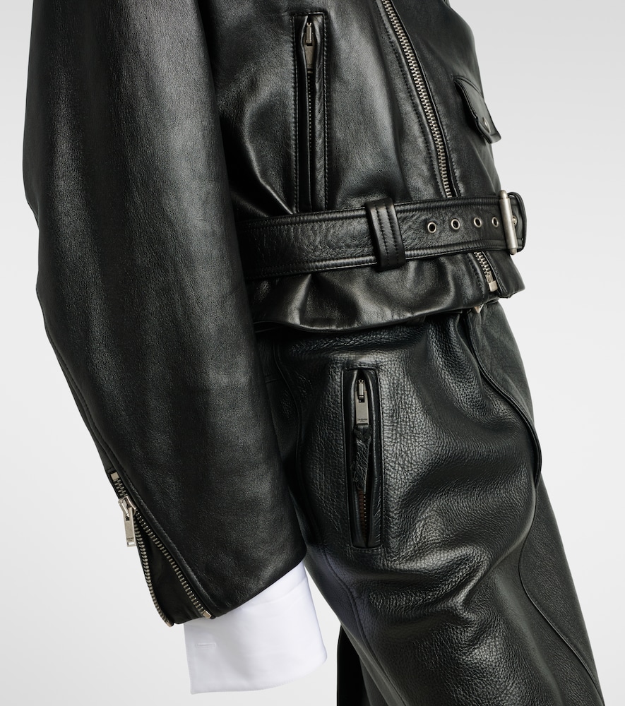 Cropped Leather Biker Jacket | AN-EDITORIAL