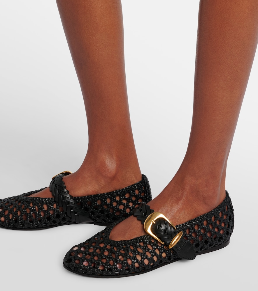 Zimmermann Alchemy braided leather Mary Jane flats