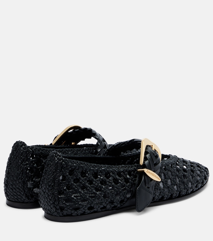 Alchemy Braided Leather Mary Jane Flats