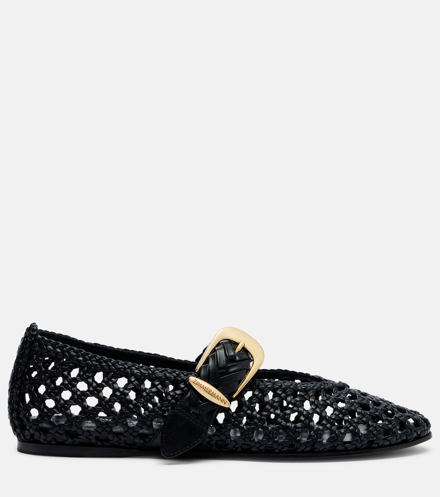  Zimmermann Zimmermann Alchemy Braided Leather Mary Jane Flats 