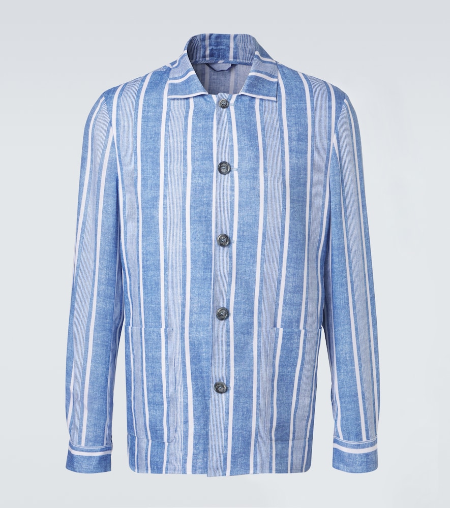 Fedeli Striped linen shirt