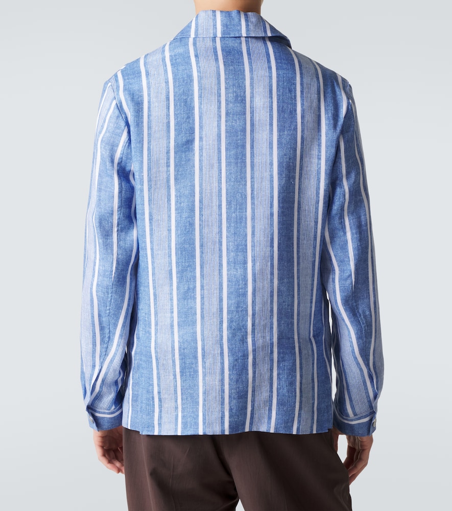  Fedeli Fedeli Striped Linen Overshirt 