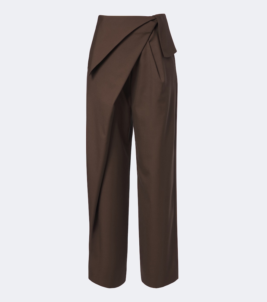 LOEWE Loewe Draped wool wide-leg pants
