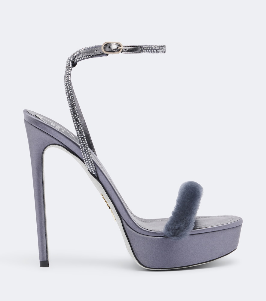 Satin Platform Sandals