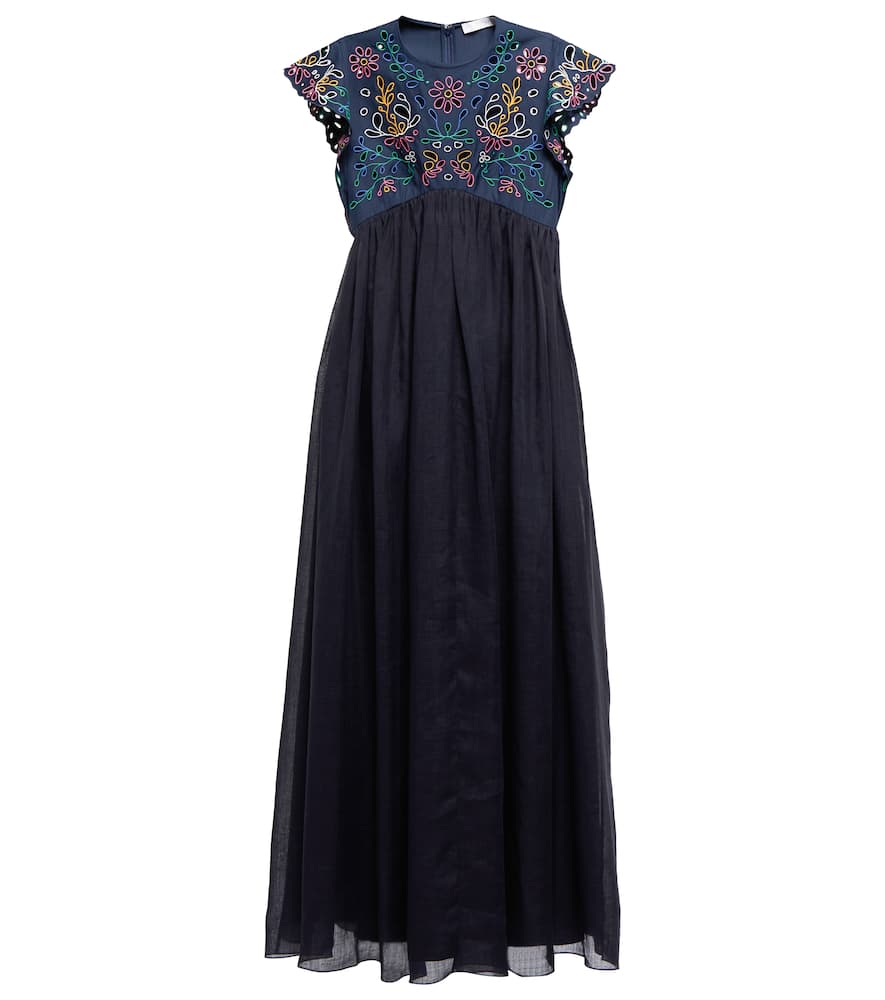Chloé Broderie anglaise cotton maxi dress
