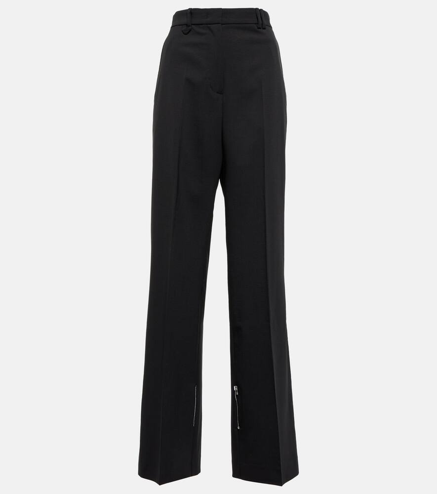 Astouin high-rise straight wool pants