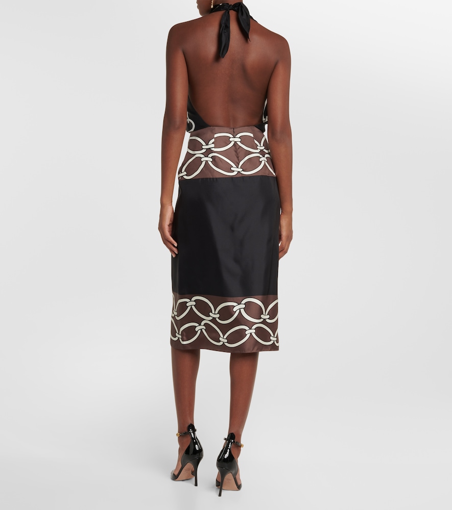  Valentino Valentino Printed Silk Midi Dress 