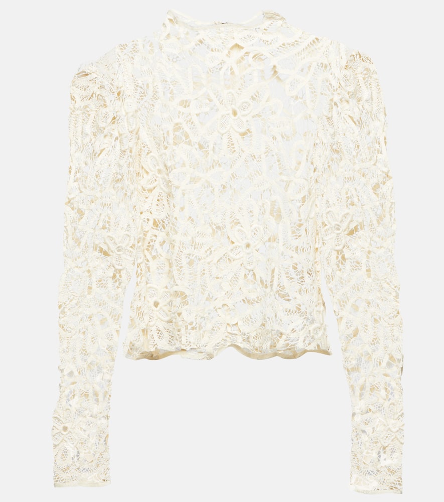 Isabel Marant Long-sleeved Lace Blouse In Pink