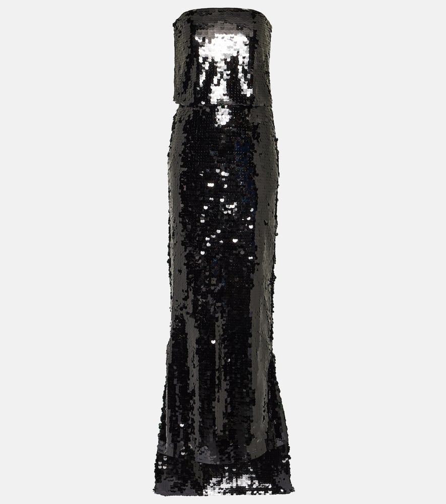 Emilia Wickstead Josiah strapless sequin gown