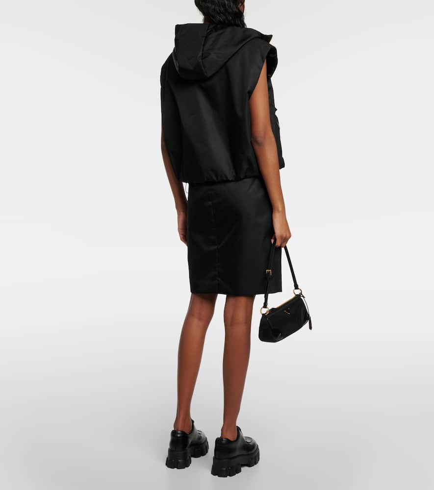 Prada Re-nylon Puffer Vest In Black