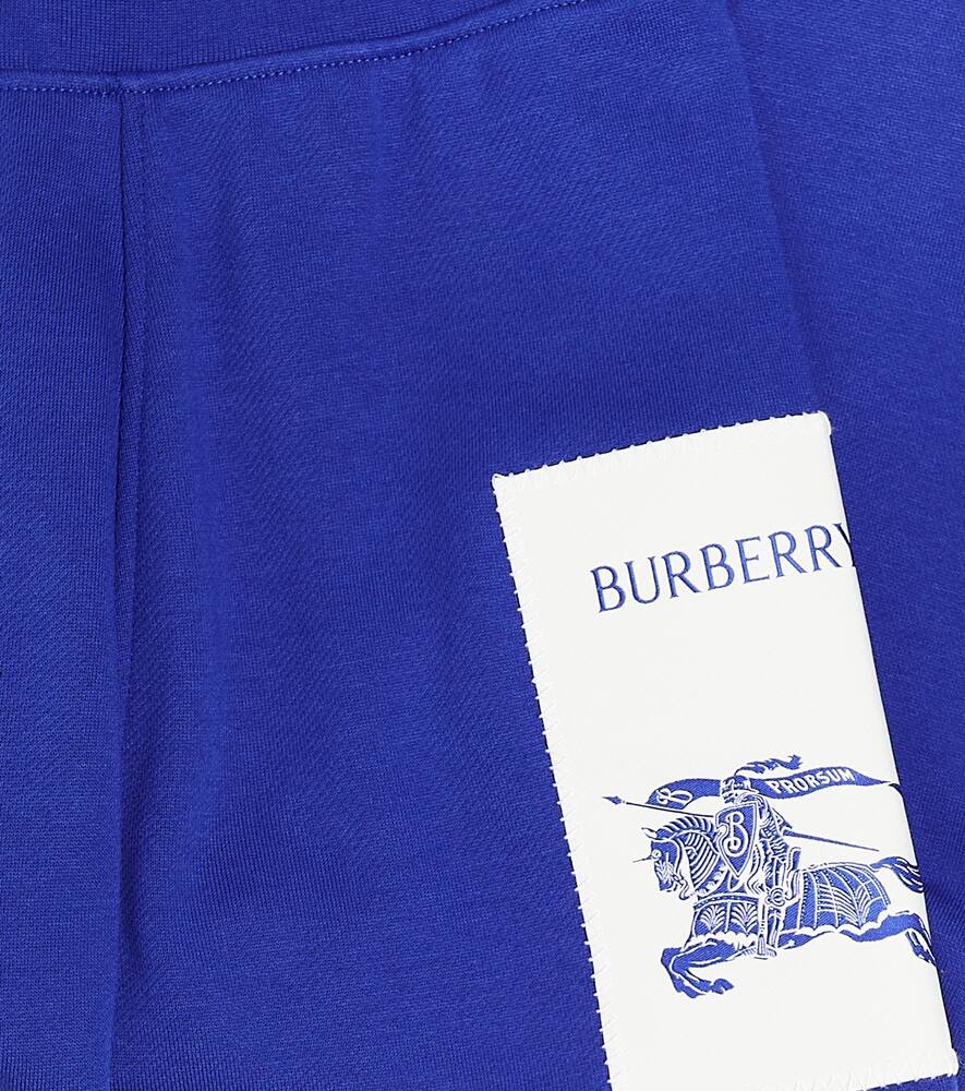 Shop Burberry Ekd Cotton Jersey Sweatpants In Blue