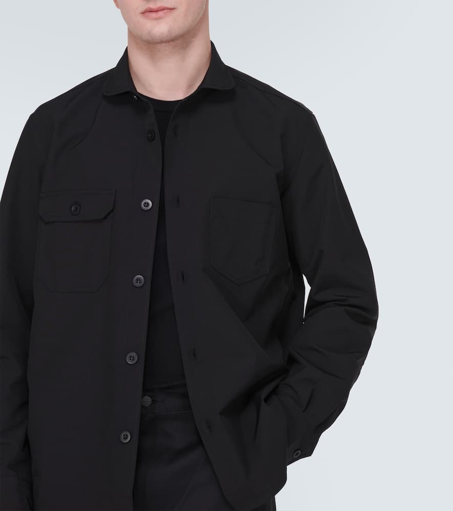 Shop Junya Watanabe Paneled Technical Shirt In Black