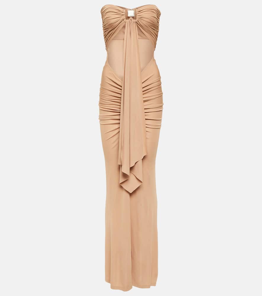 Christopher Esber Bezel Quartz sash maxi dress