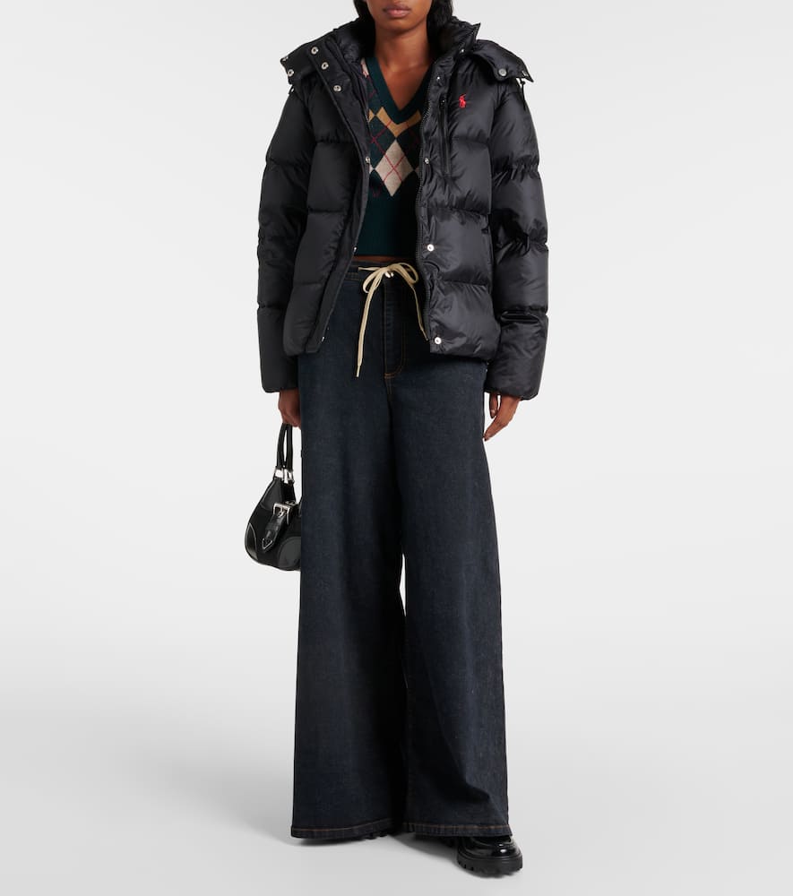 Polo Ralph Lauren Water-repellent Quilted Down Jacket With Detachable Hood Clothing In Black