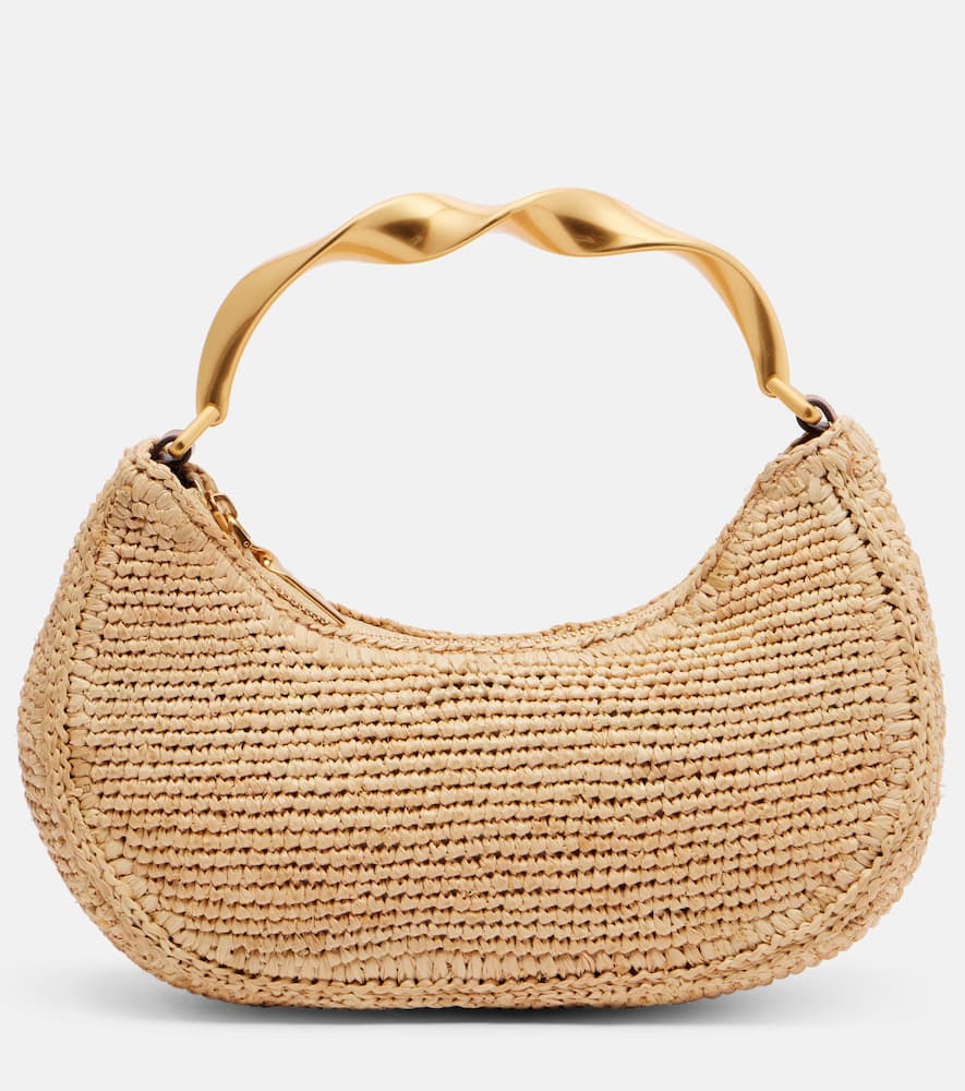 Nixi Mini raffia tote bag