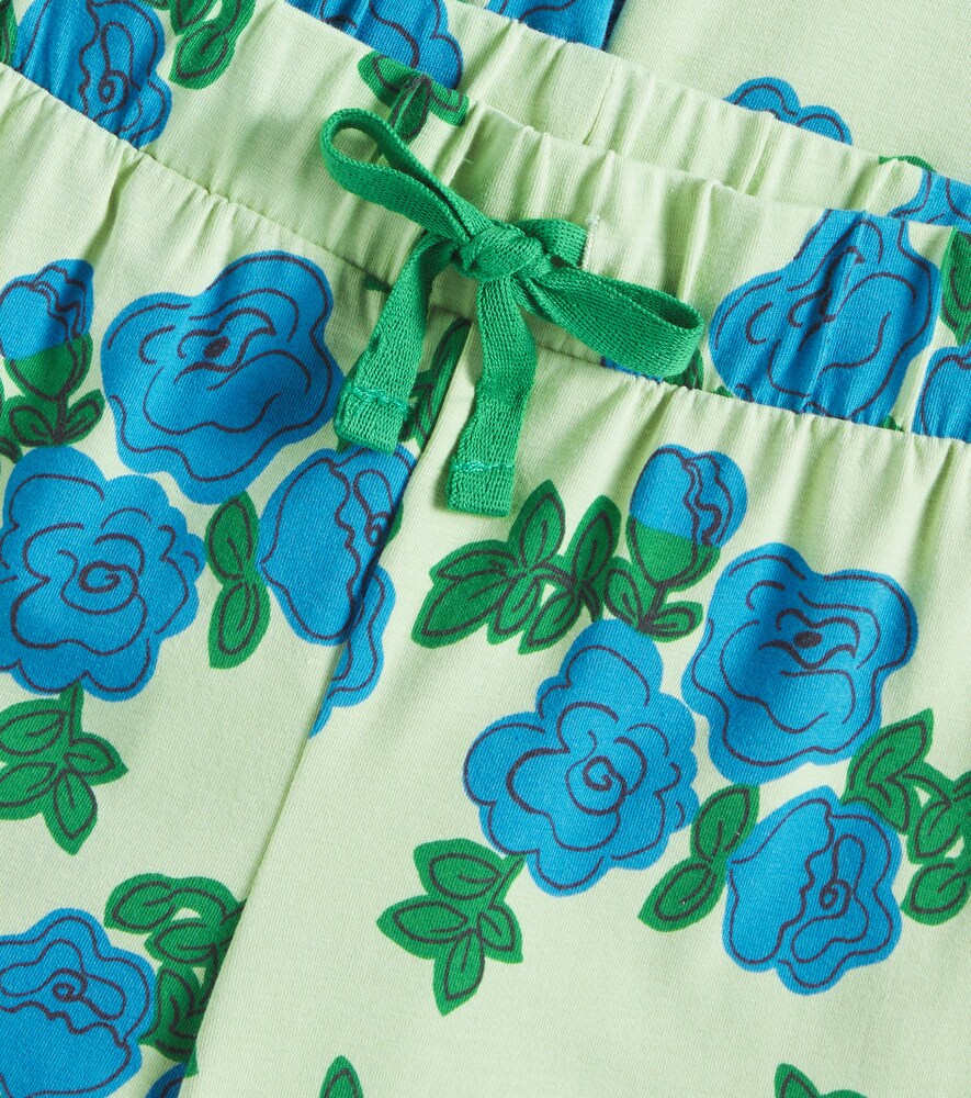  Mini Rodini Mini Rodini Hose Blue Roses Aus Einem Baumwollgemisch 