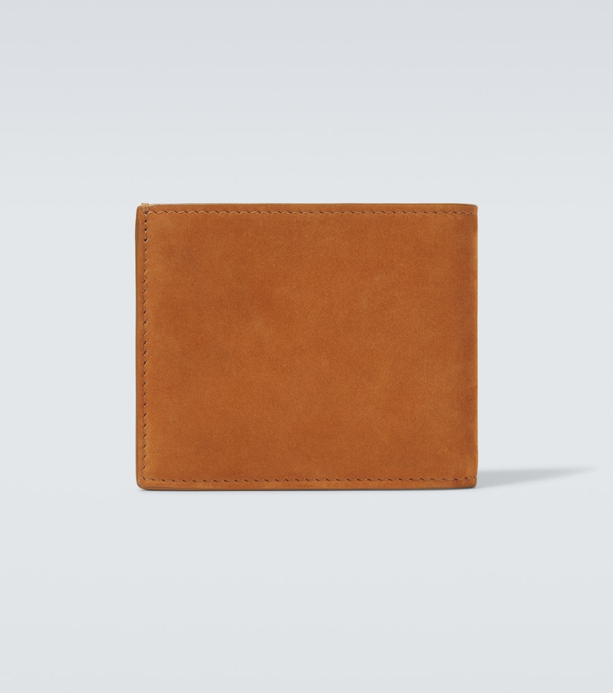 Brunello Cucinelli Suede Bifold Wallet In Brown